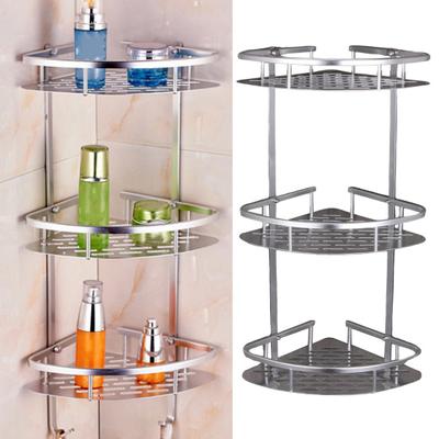Настенное крепление, угловая полка, 3 слоя, треугольный дырокол, свободный полый слив, ванная комната, душ, стойка для хранения шампуня, держатель, органайзер, принадлежности для ванной комнаты
