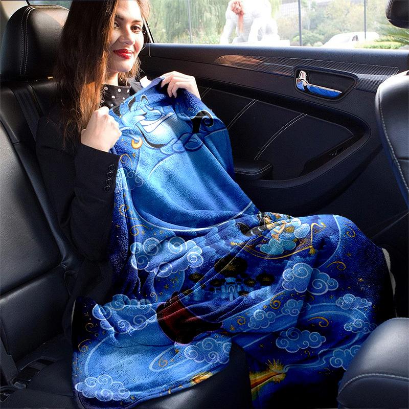 1pc, Magical Genie Home Decor Blanket: A Perfect Gift for Your Bedroom, Living Room, or Travel, Flannel Throw Blanket, Ideal for Couches