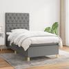 VidaXL Divan Bed with Mattress Dark Grey 80x200 Cm Fabric - Model 3142530