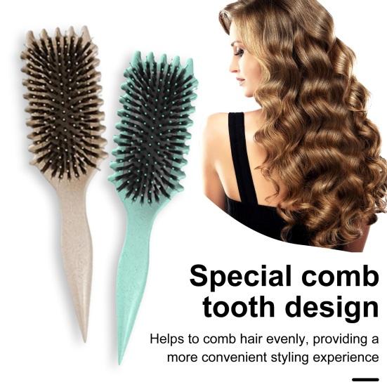 Щетка для вьющихся волос с мягкой щетиной, массаж головы для женщин и девочек, определяющая форму локонов, распутывающая расческа для укладки, парикмахерский инструмент