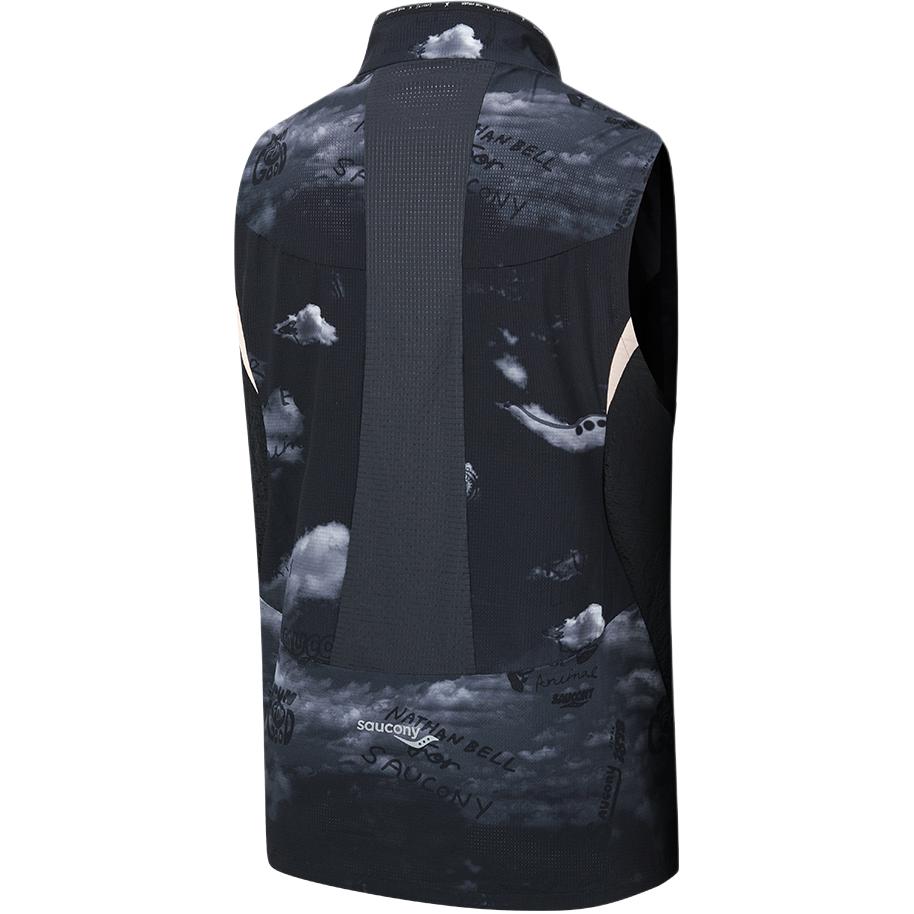 SAUCONY Серия Nathan Bell Серия для беговых тренировок Модный мягкий универсальный жилет без рукавов со стойкой унисекс Жилеты Черный SA2259VT42C-PR245