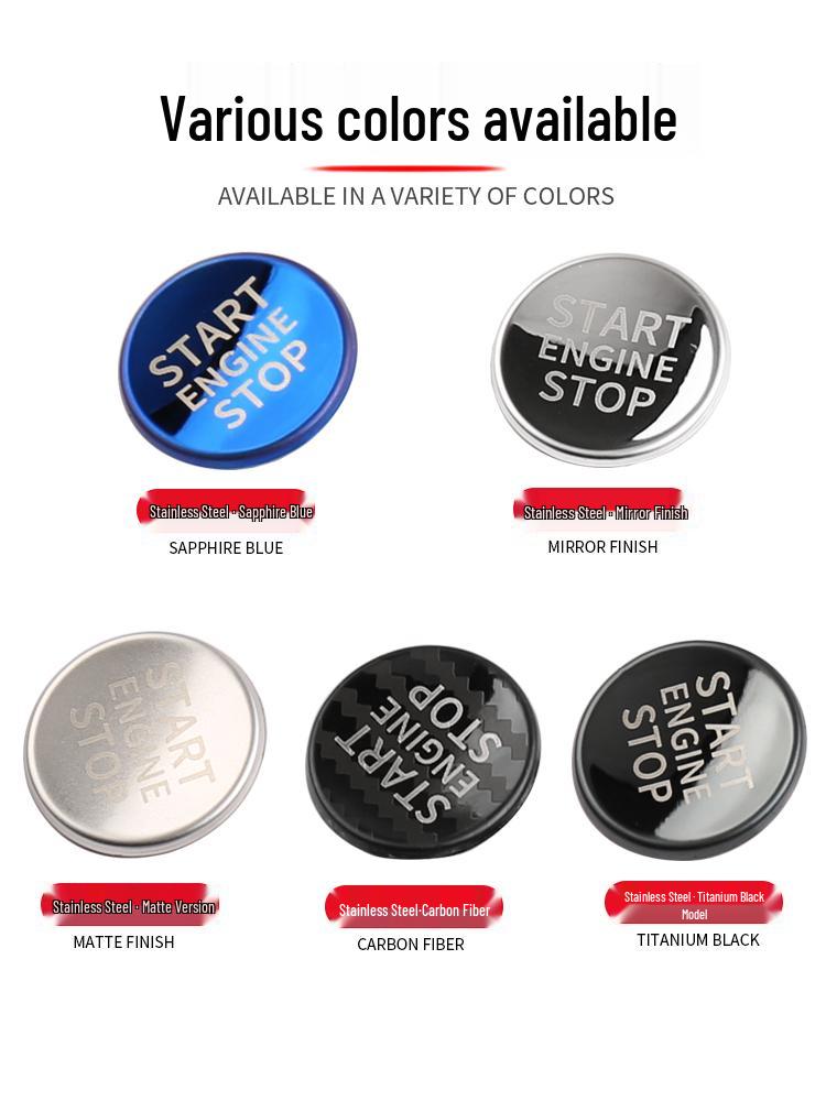 Декоративная наклейка на кнопку запуска двигателя «One-Key Start» для Volkswagen Magotan/Sagitar/Lavida PLUS (Модели 2018-2021 годов)