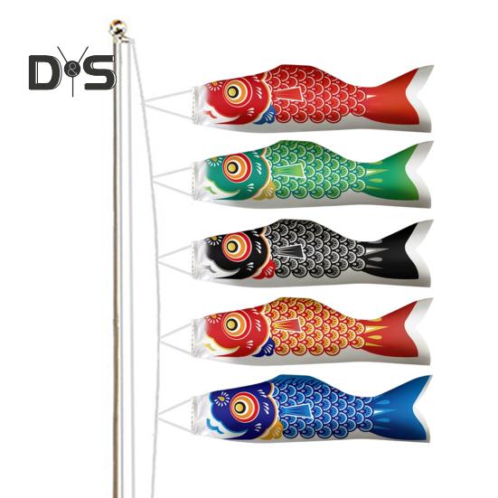 Японский карповый ветроуказатель, наружный подвесной воздушный змей с рыбным флагом, ветроуказатель Koinobori для суши-бара, ресторана, садовой террасы, декора