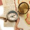 5,08 см латунный компас Не все те, кто странствует, потеряны компас с кожаным чехлом