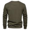 Fall Winter Men Top Loose O Neck Long Sleeves Pure Color Warm Pullover Mid