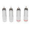 4 шт. RCA звуковой разъем DIY хромированный с низкими потерями сварка RCA штекер для профессионального звука