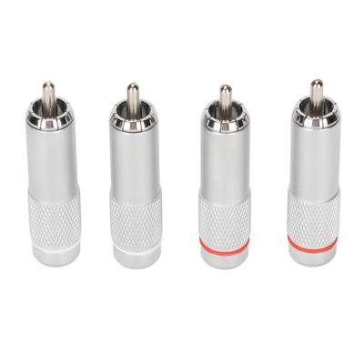 4 шт. RCA звуковой разъем DIY хромированный с низкими потерями сварка RCA штекер для профессионального звука