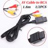 1/2PCS 1.8M AV Cable Video Cable AV Cable To RCA Audio Video AV Cable Cord AV Audio Video Cable for NS 64 N64 SNES SFC GameCube
