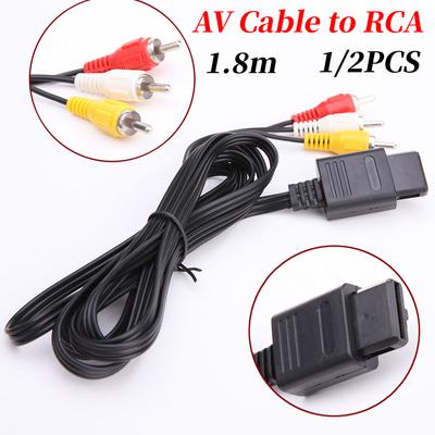 1/2 ШТ. 1,8 М AV-кабель Видеокабель AV-кабель на RCA Аудио-видео AV-кабель Шнур AV Аудио-видео Кабель для NS 64 N64 SNES SFC GameCube