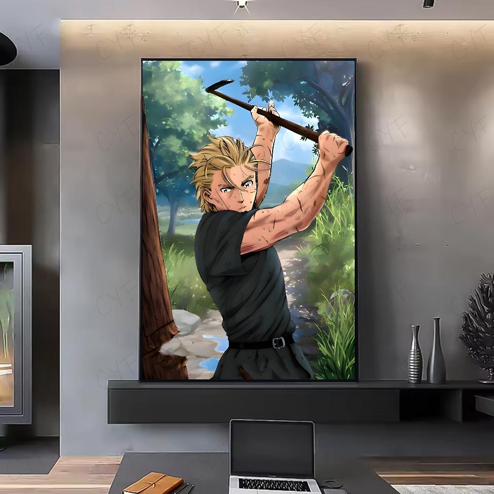 Vinland Saga Аниме Манга Плакат HD Искусство Наклейка Стена Водонепроницаемый Дом Гостиная Спальня Бар Эстетическое Украшение