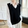 Женский кашемировый жилет Qinghe Cashmere 30% кашемир 70% шерсть осенне-зимний кашемировый жилет мягкий и теплый