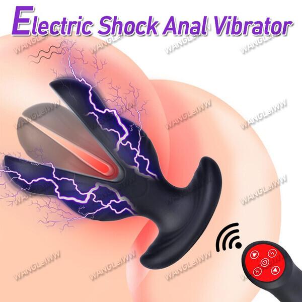7 Electric Shock 8 Vibration Anal Sex Toys Male Prostate Massager Dildo Vibrator Wireless Remote Opening Butt Plug Anus Dilator