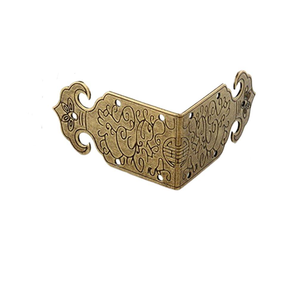 Foot Bracket Crafts Carved Metal Antique Bronze Corner Protector Box Decor Corner Brackets