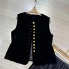 2025 Velvet Vest Temperament Stacked Wear Female Design Sense Versatile Year Outside Vest