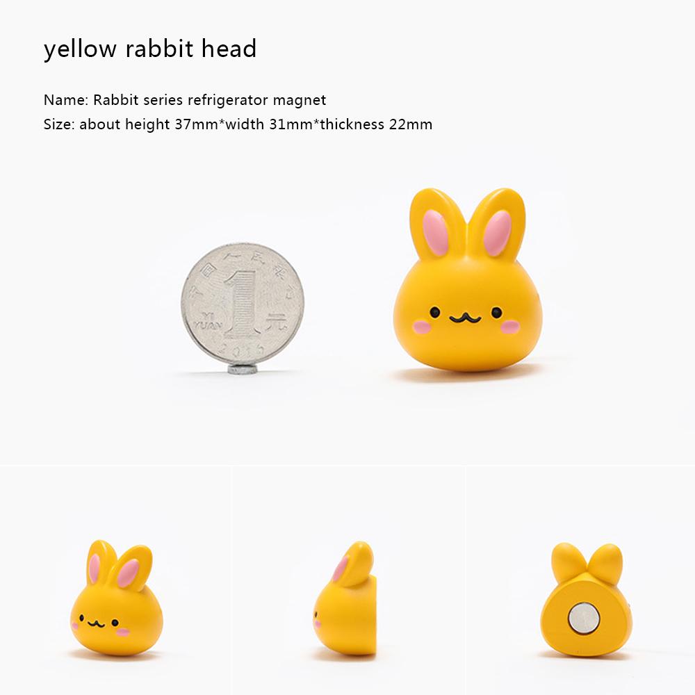 Bunny Magnetic Fridge Sticker Creative DIY Resin Cartoon Cute Personality Design 3D Home Decorations Ornaments Various Styles