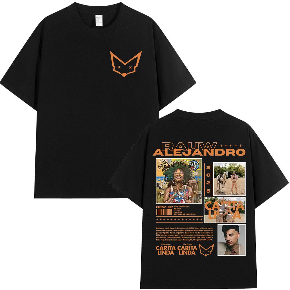 Rauw Alejandro T Shirt Cartoon Print Kawaii Short Sleeve Tee Shirt Unisex Women Clothes 100 Cotton Casual ONeck Oversized Tshirt