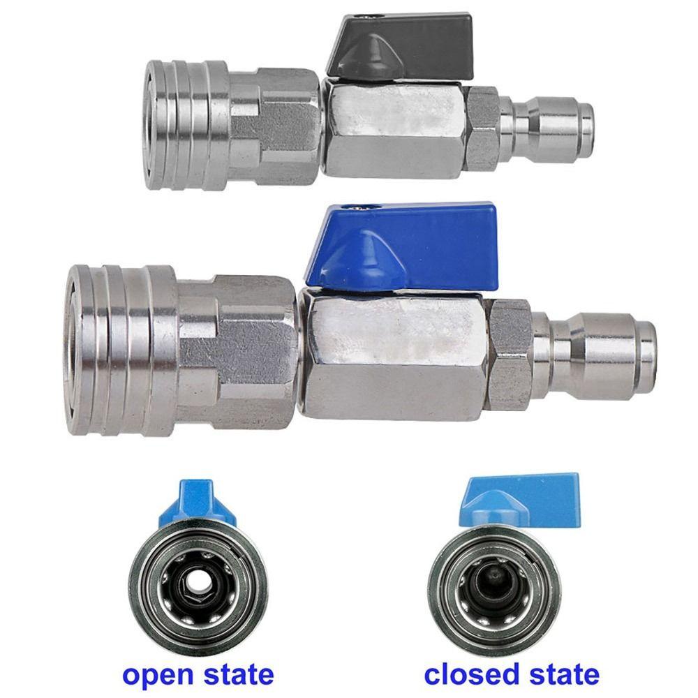 1Pcs for Power Washer Ball Valve Kit High Pressure Water Flow Switch Washer Quick Connector 3/8 1/4 Inch Stainless Steel