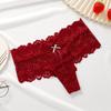 Women Middle Waist Lace Panties Boxer T-back Thongs Ladies G-String Underpants