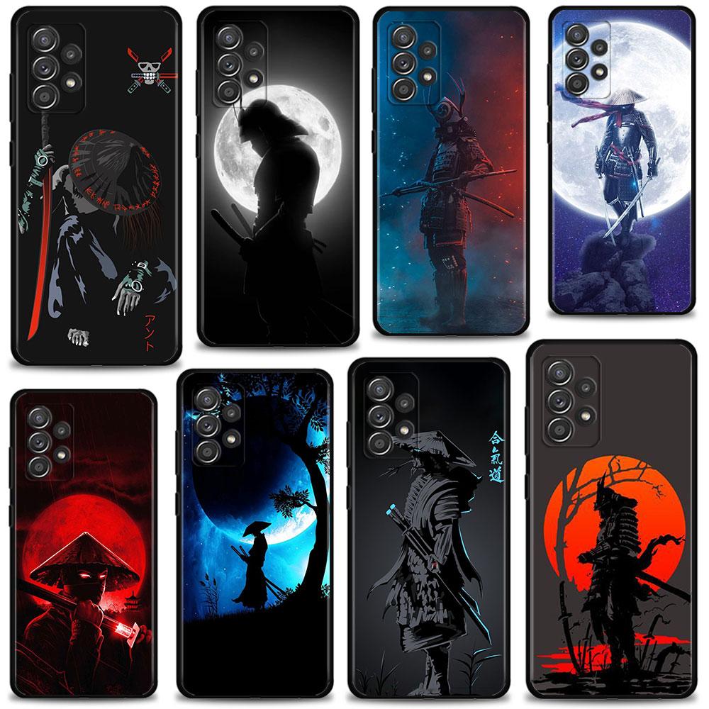 Чехол для телефона Samsung Galaxy A12 A52 A51 A32 A21s A71 A31 A32 A02s A72 A41 A22, чехол Celular Funda Samurai Japan Ghost Art