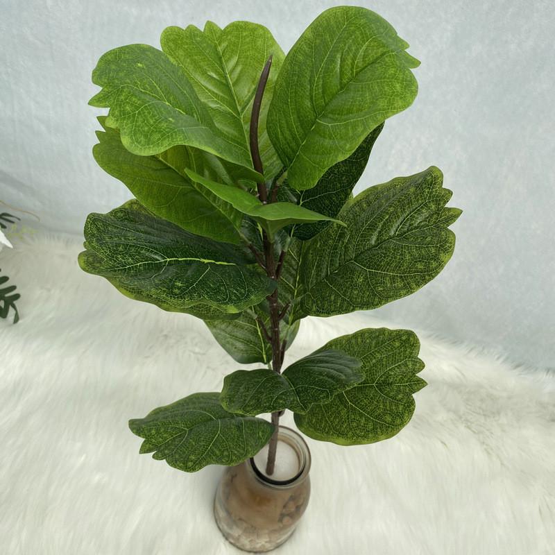 Реалистичное искусственное растение, одиночный стебель, 15 листьев, листва, домашний, свадебный, офисный декор