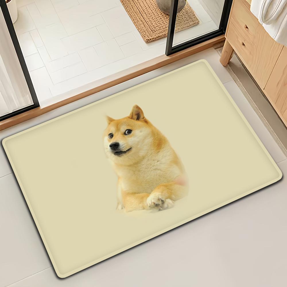 Doge забавный Эмотикон S-Сиба M-Мем Микрофибра Декоративный Универсальный Фланель Напольный Ванная Дверь Коврик Быстросохнущий Впитывающий Нескользящий Подошва