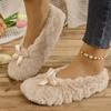 Indoor Cozy Breathable Warm Slippers Fluffy Faux Fur Soft Sole Barefoot Feel Non-slip Plush Lined Floor Shoes