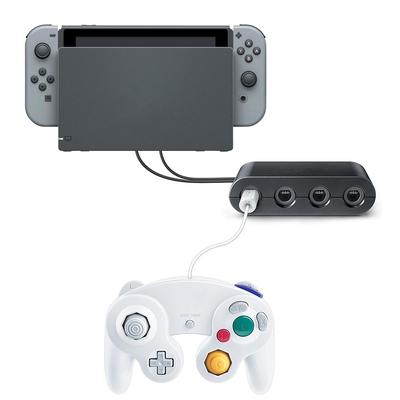 Совместимый с Nintendo Switch адаптер для подключения контроллера GameCube, совместимый с WiiU Smash Bros [K&SGAMER]