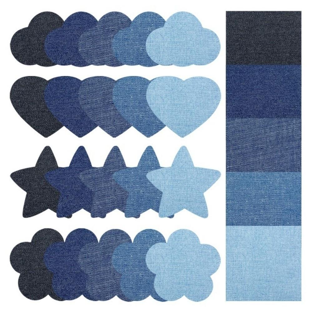 Cute Pattern Iron-on Patches 5 Colors Embroidered Patches Cute Jeans Patches for Jeans Repair