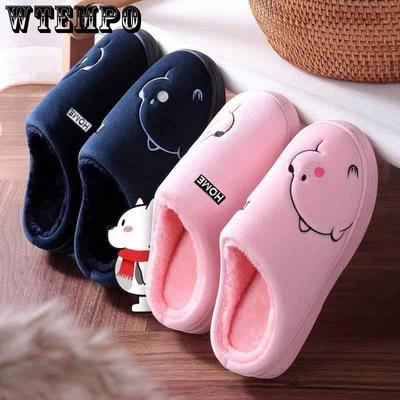 Хлопковые тапочки, мужская и женская зимняя домашняя сумка для пары, нескользящая теплая обувь на толстой подошве, домашние шерстяные тапочки