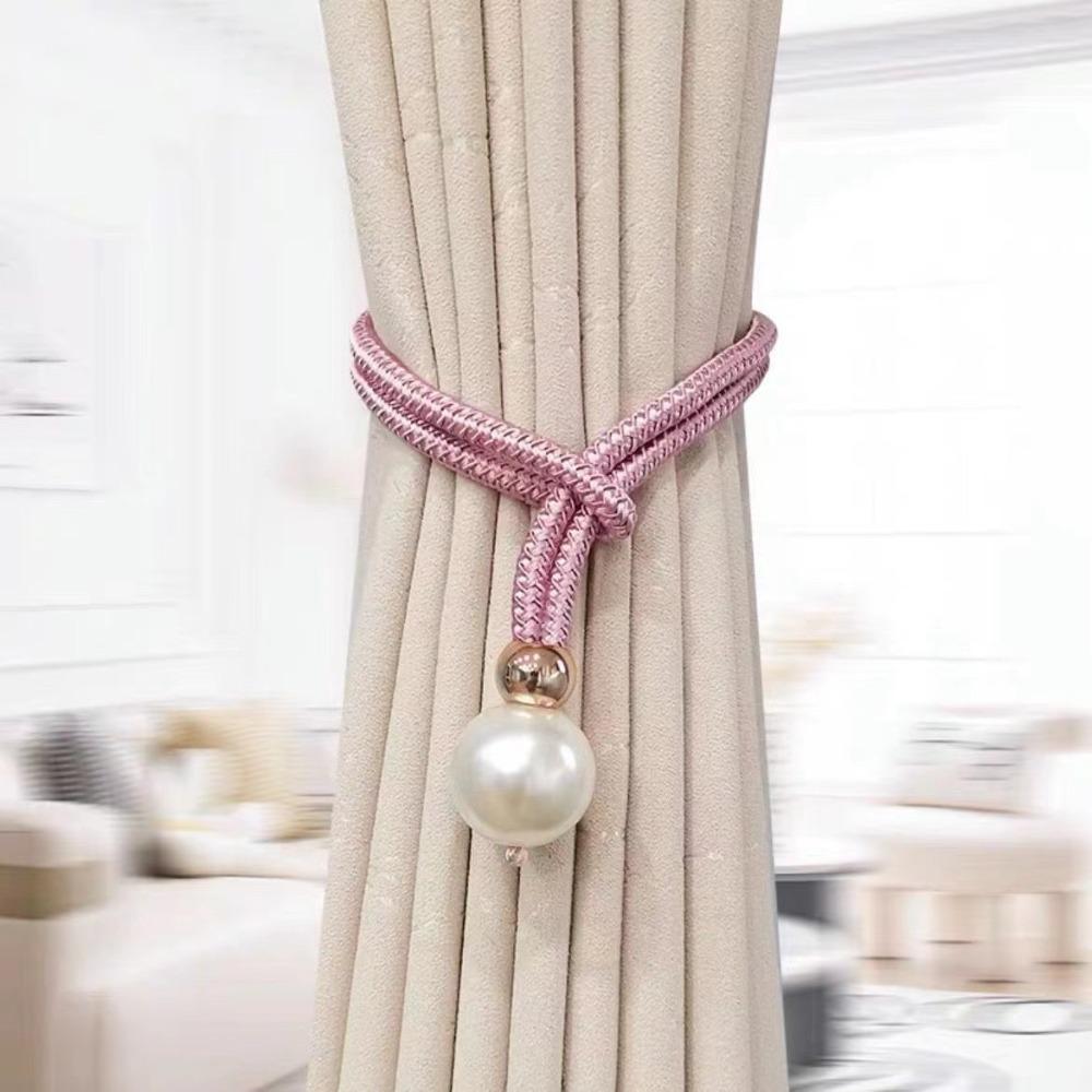 Adjustable Pearl Curtain Tieback High Quality Curtains Tie Rope Pearl Curtain Buckle Decoration