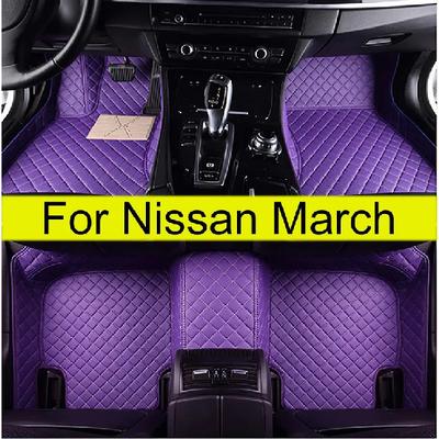 Автомобильные коврики для Nissan March 2018 2017 2016 2015 2014 2013 2012 2011 2010 Автоаксессуары Водонепроницаемые декоративные ковры
