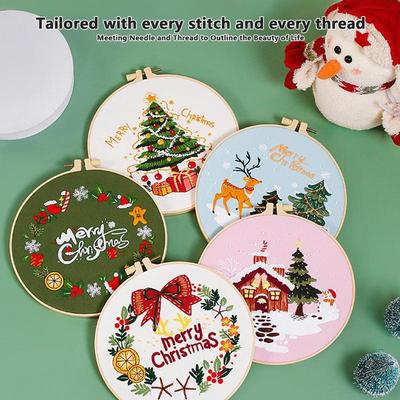 Рождественские наборы для вышивания крестом Merry Christmas DIY-набор с шаблонами инструкциями вышивка набор для начинающих набор для вышивания