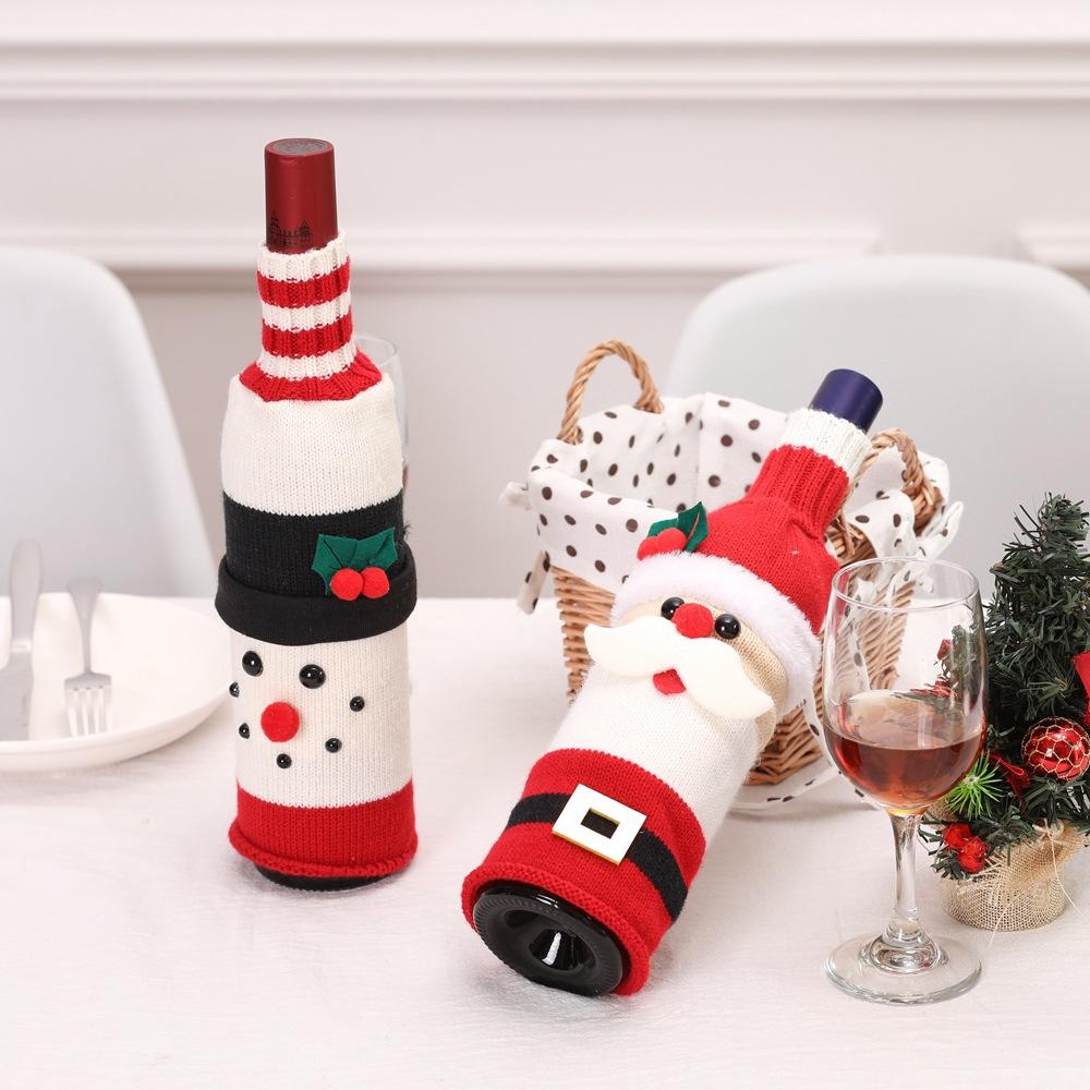 Рождественская крышка для бутылки вина, веселые рождественские украшения для дома, рождественские украшения, праздничные украшения, рождественские подарки Navidad