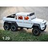 1/20 BENZ G65 G63 6*6 Модель автомобиля из сплава с большими шинами Литая металлическая игрушка Внедорожники Модель автомобиля Звуковая и световая симуляция Детский подарок