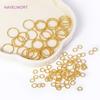 18K Gold Plated Round Twist-Wire Open Jump Rings Brass Metal Split Rings Connector For DIY Jewelry Making Supplies Wholesale