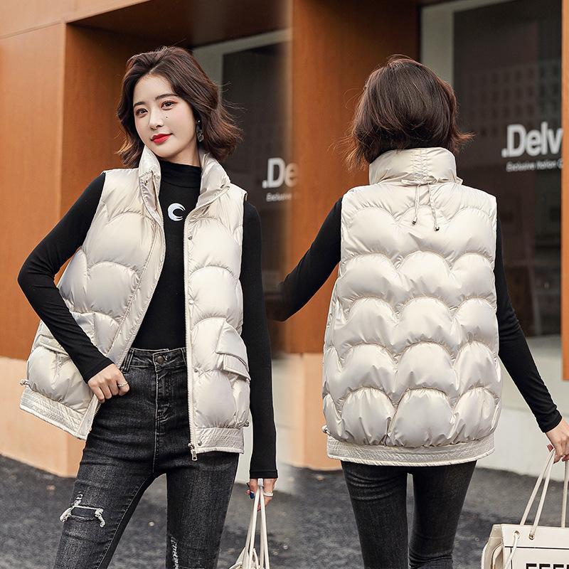 Жилет женский осенне-зимний новый свободный безрукавный пуховик из хлопка приталенный теплый пиджак женский жилет