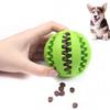 Pet toy leaky food ball Bite resistant teething pet toy ball teething rubber elastic ball