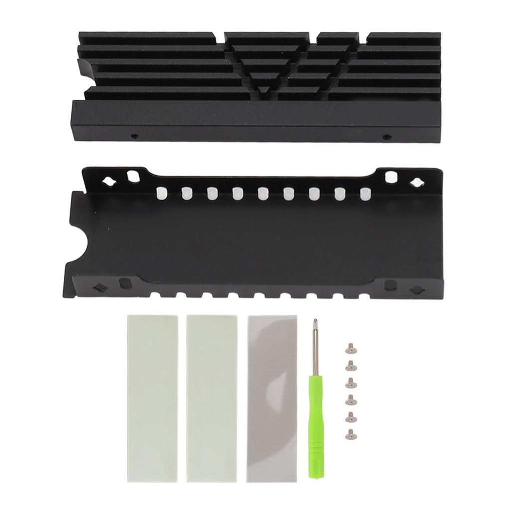M.2 NVME 2280 SSD Heatsink Support Single Double Sided Cooling SSD Heatsink with Thermal Silicone