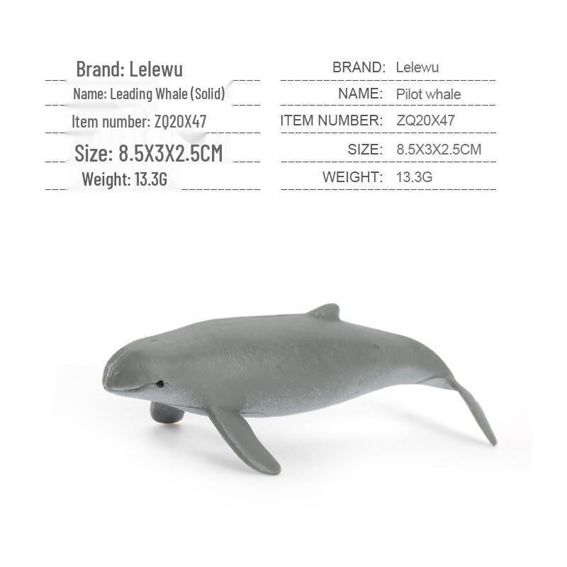 Children's Marine Animal Model Set: Mini Whale, Shark, Dolphin, Turtle, Sea Lion