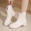 Туфли Fat Feet Wide Fat Versatile Small Short Boots Women's Thick Cabbies Fashion Boots 43