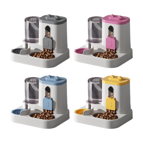 2-в-1 кормушка для домашних животных и поилка, автоматический набор для сухого корма и поилки для мелких и средних кошек и собак