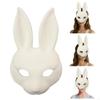Rabbit Face PU Leather Mask Novelty DIY Rabbit Mask Rabbit Cosplay Mask  Party Masquerade