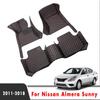 Car Floor Mats For Nissan Almera Sunny Versa 2018 2017 2016 2015 2014 2013 2012 2011 Carpets Cover Foot Pads Custom Accessories
