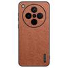 For Oppo Find X8s+ 5G Case Wood Texture PU Leather Coated PC TPU Phone Cover