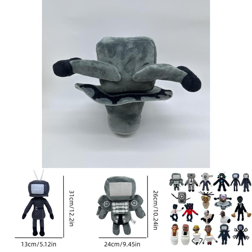 Adorable Skibidi Toilet Plush Toy Short Hair For Extra Cuddliness Various Colors Available