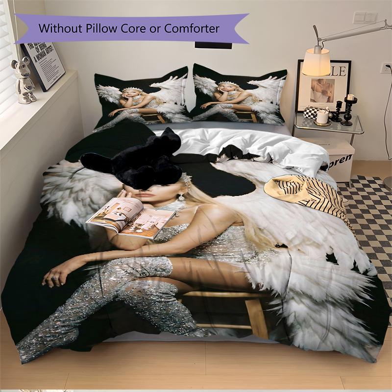 3Pcs Angel Wings Fashion Show Bedding Sets For All Sizes New 3D Printed Bed Cover Comforter Duvet Cover Pillowcase Bedroom Decoration