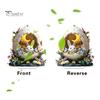 Easter Bunny Ornament 2D Flat Acrylic Moon Flower Colorful Egg Rabbit Table Sign Spring Home Office Living Room Bedroom Desktop Decoration