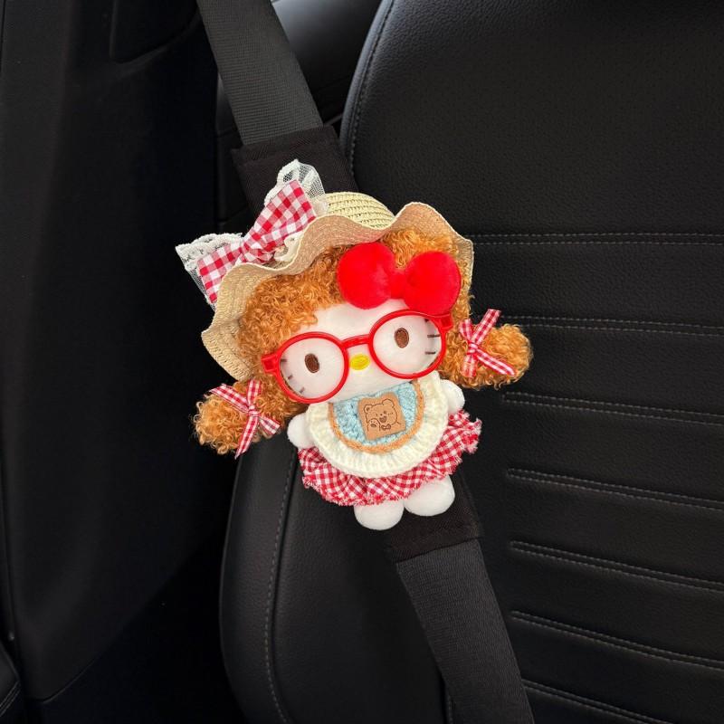 Kitty Car Seat Belt Shoulder Pads Cover Soft Plush Auto Interior Accessory Universal All
