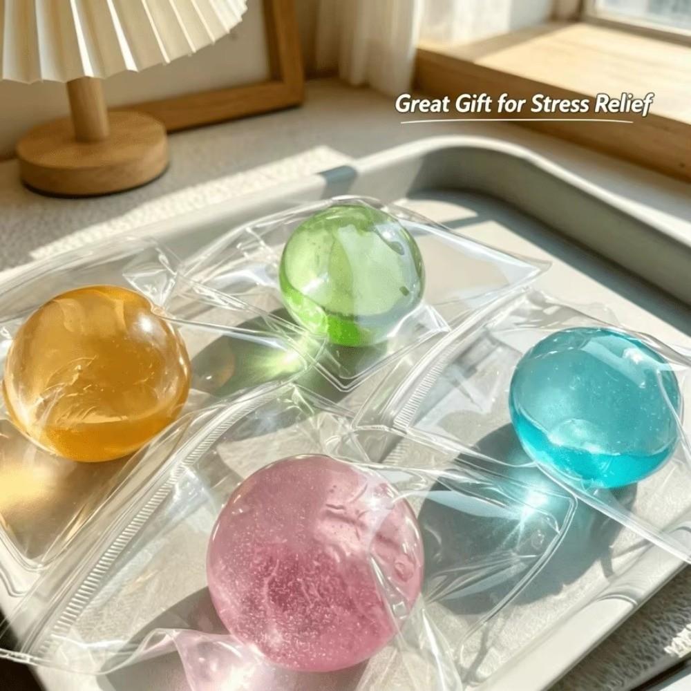 Soft Coconut Oil Squishy Ball Transparent Ball Quick-rebound Squeeze Toy Squishy Toys Decompress