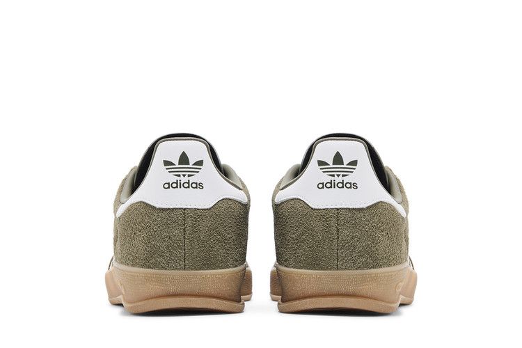 Men's Sneakers adidas Gazelle Indoor Olive Strata Cloud White Gum Olive Strata/Cloud White/Gold Metallic